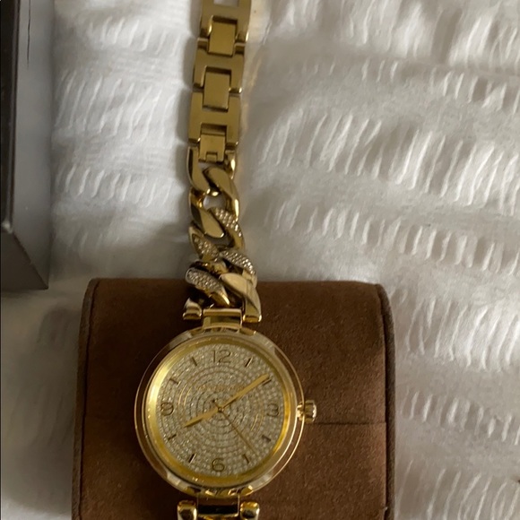 Michael Kors diamond crusted gold watch main image 4